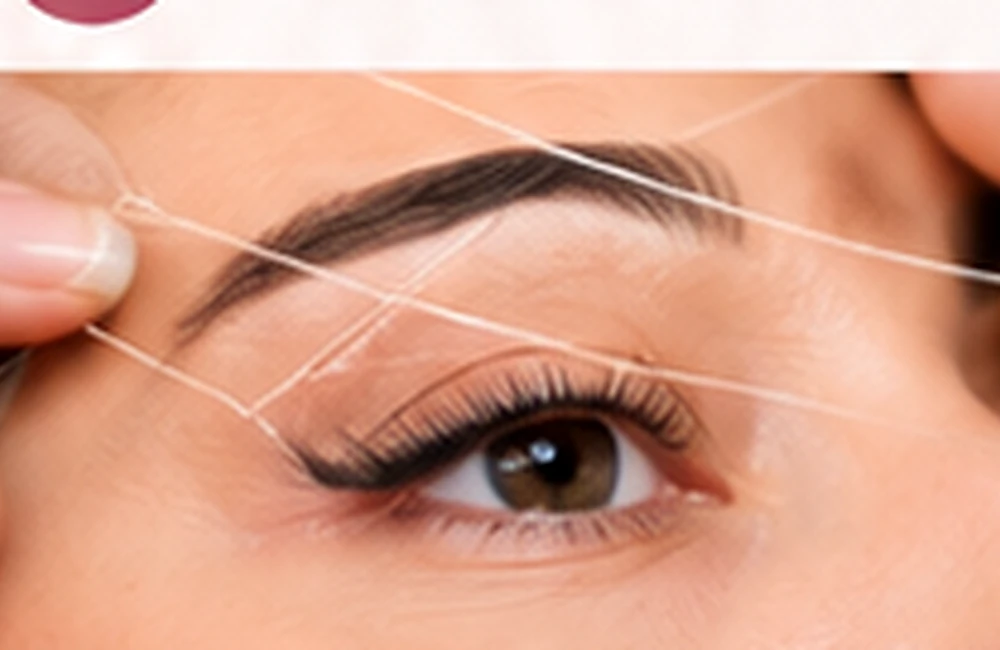 Eyebrow threading treatment